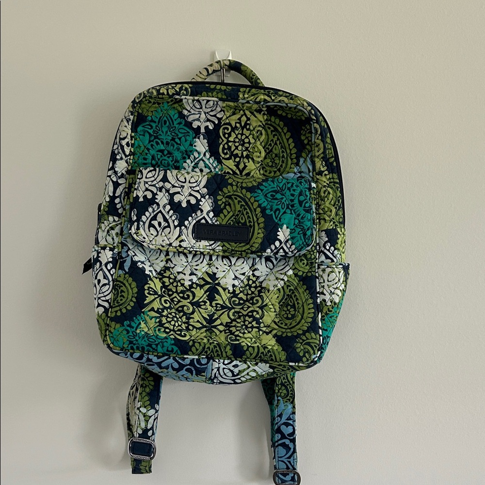 Vera Bradley Green and Blue Patterned Backpack